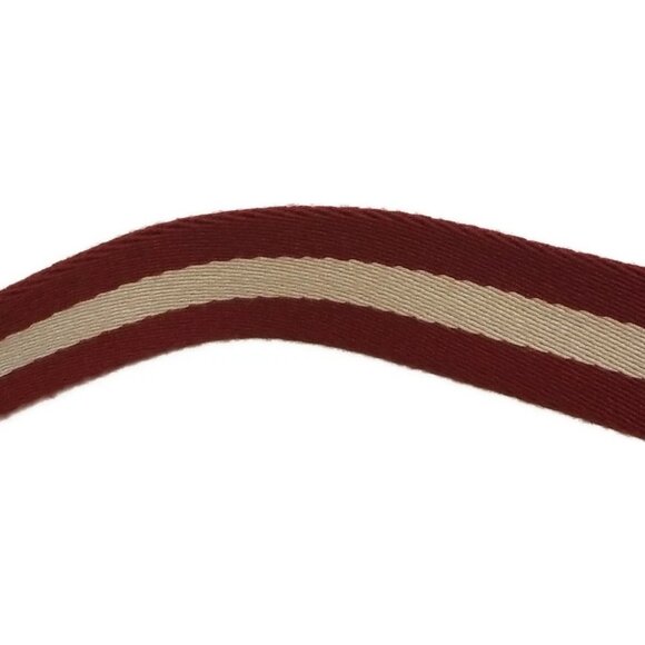 BALLY - Beige Red Leather Canvas Handbag - Picture 6 of 8